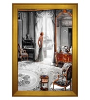 Manzara Temalı Kanvas Tablo 80 x 110 cm Gold Çerçeve