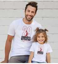 BK Gift 29 Ekim Tasarımlı 2’li Baba-Kız Beyaz Tişört-6, 29 Ekim Hediyesi, Trend Tişört, 100.Yıl Hediyesi