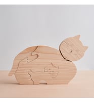 Ahşap Puzzle Kedi