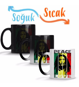 Bob Marley 01 Sihirli Kupa Bardak Porselen