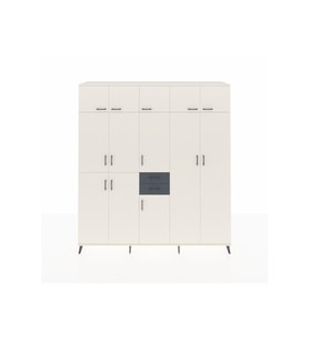 Hyperion Dolap 10 Raflı 2 Çekmeceli 3 Askılı 220x44x243 Aytaşı-Aytaşı/Antrasit