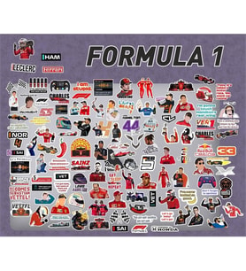 Lexroo Formula 1 Ralli Pilotları Laptop Notebook Telefon Kılıfı Sticker Paketi