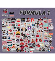Lexroo Formula 1 Ralli Pilotları Laptop Notebook Telefon Kılıfı Sticker Paketi