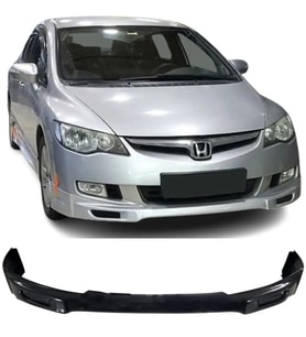 Honda Civic Fd6 Makyajsız Kasa için Makyajlı Ön Ek Karlık Mat Siyah Plastik 2006 2007 2008 2009