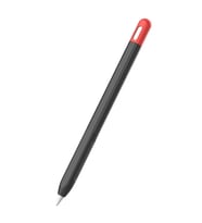 Microsonic Apple Pencil Pro Kılıf Mat Silikon Kırmızı Siyah (Kırmızı-Siyah)