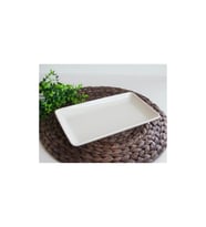 Beyaz Porselen Servis Kayık Tabak 34x18cm, şık ve zarif tasarım