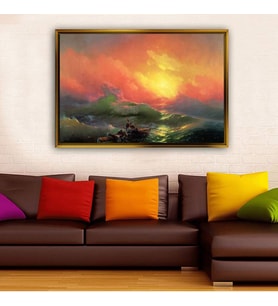 Altın Çerçeveli dekoratif tablo l1348 (Gold)