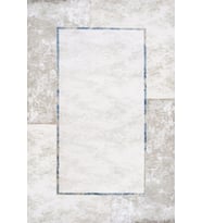 Krem Halı Modern Geometrik Desenli Dijital Baskı Kaymaz Tabanlı Salon ve Koridor Halısı