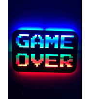 Game Over Led Işıklı Tablo