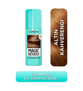 L'Oreal Paris Magic Retouch Beyaz Saçlar İçin Kapatıcı Altın Kahverengi Saç Spreyi 75 Ml