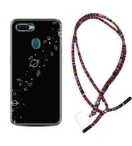 Oppo A5S A15 A16 A54 A55 A73 A74 Kılıf Boyun Asklı Rasta Silikon Planet 1620