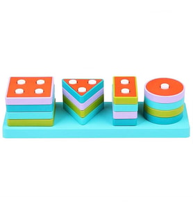 LC Ahşap Geometrik Şekiller Bul-Tak