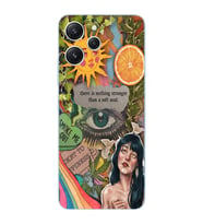 Xiaomi REDMI 12 Uyumlu Vintage Kolaj Desenli Şeffaf Telefon Kılıfı