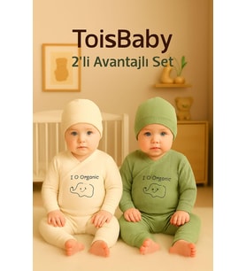 Tois Baby 2 Li Avantajlı Set Hediyelik Organik Hastahane Çıkışı Bebek Takımı 0-3 Ay