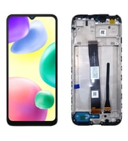 Xiaomi Redmi 10A ile Uyumlu Lcd Ekran Dokunmatik Çıtalı (Siyah)