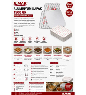 Ilmak Alüminyum Kapak 1500 Gr 100'lü