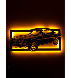 Klasik Araba Led Işıklı Tablo