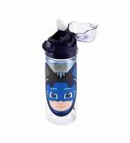 Pija Şeffaf Matara 500ml - Kedi Çocuk Suluk - Lisanslı Pijamasks Matara Pipetli Suluk (Karışık)