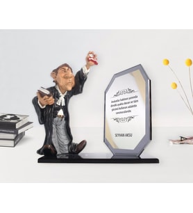 BK Gift Kişiye Özel Erkek Avukat Biblo (Beyaz)