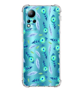 PrintiFy İnfinix Note 11 Uyumlu Nazar Boncuğu 3 Baskılı Şeffaf Köşe Korumalı Antişok Kılıf