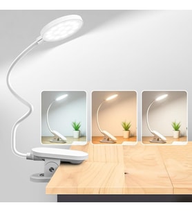 360° Esnek Kitap Okuma Lambası – Mandallı, USB Şarjlı, 3 Renk 3 Parlaklık, Dokunmatik Kontrollü Göz Korumalı LED Lamba