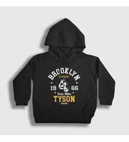 Presmono Unisex Çocuk Siyah Brooklyn Boxing Boks Mike Tyson Kapüşonlu Sweatshirt 507338tt