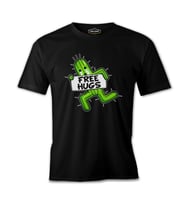 Free Hugs Siyah Erkek Tshirt