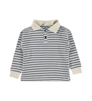Civil Boys Çizgili Polo Yaka 2-5 Yaş Sweatshirt - Lacivert
