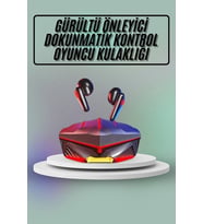 Dokunmatik Kontrol Tws Işıklı Kulakiçi Bluetooth Kulaklık Kablosuz Oyuncu Kulaklığı