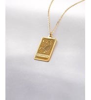 Kişiye Özel 925 Ayar Gümüş Tasarım Akrep Burcu Kolye (Gold)