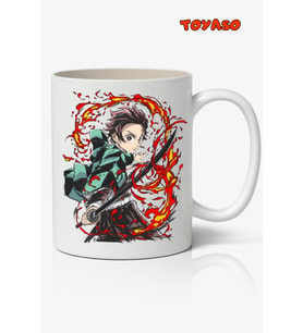 Tanjiro Kamado Demon Slayer İblis Keser Anime Beyaz Kupa Bardak Sevgiliye Arkadaşa Hediye