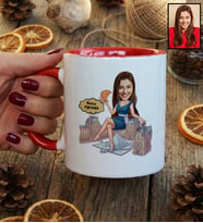 Kişiye Özel Karikatürlü Paris Aşığı Arkadaşa Hediye Kupa Bardak Doğum Günü Hediyesi