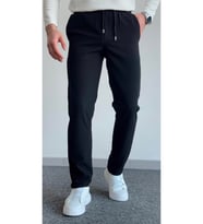 Esnek Rahat Beli Lastikli Jogger Pantolon (Siyah)