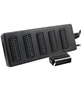 Elektromer 5'li Scart Dağıtıcı (1 Erkek - 5 Dişi Scart)