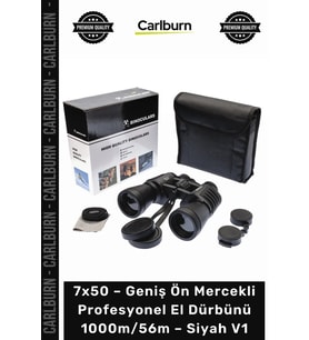#Dürbün Avcı Net Optik 7x50 – Geniş Ön Mercekli Profesyonel El Dürbünü – 1000m56m – Siyah