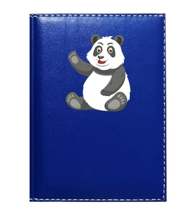 PROMOSYON DENİZİ  SEVİMLİ PANDA 2 GÖRSELLİ LACİVERT RUHSAT KABI