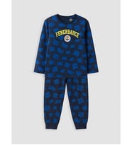 LCW Kids Lacivert Fenerbahçe Bisiklet Yaka Erkek Çocuk Pijama Takım