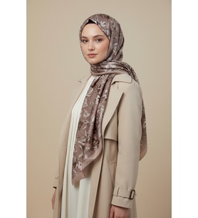 Çiçek Motifli Floral Desenli Özel Tasarım Şal