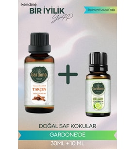 Tarçın 30 ML + Bergamot 10 ML ( Oda Kokusu Aroma Terapi Buhurdanlık / Difüzör Yağı ) Set 2 Adet