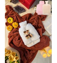 Trend Color Sıcak Su Torbası Kar Beyaz Peluş Oyuncaklı Ayak Isıtıcı 2 Litre Sıcak Su Torbası İle Beraber