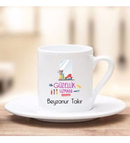Güzellik Uzmanı Türk Kahve Fincanı (Beyaz)