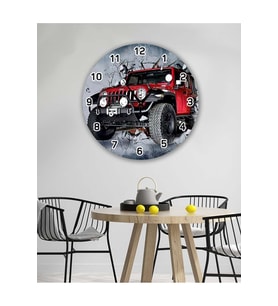 Retro Tasarımlı Duvar Saati 35X35 CM (Baskılı)