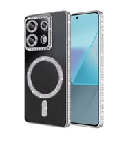Xiaomi Redmi Note 13 Pro 4g Joke Simli Magneticsafe Kılıf - Gümüş