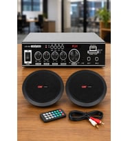 Lastvoice Black Small-1 Tavan Hoparlör ve Anfi Ses Sistemi Paketi