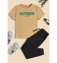 Çocuk Happines Alt - Üst Eşofman Takımı (Bej)