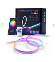 RYVEX 5 metre USB Şerit NEON LED Animasyonlu Kumandalı Ve Telefon Kontrollü Argb
