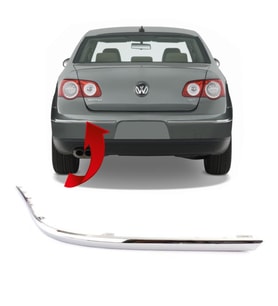 Vw Passat B6 Sol Arka Tampon Nikelajı 2006-2011 3C5807459A
