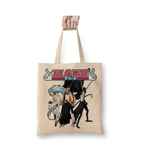 Bleach Ichigo Ulquiorra Grimmjow Anime Beyaz Bez Çanta Uzun Saplı Alışveriş Çantası Plaj Çantası