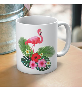 flamingo baskılı kupa bardak