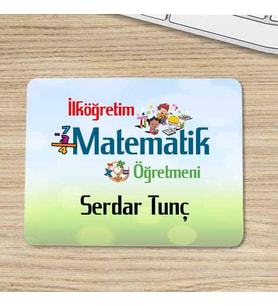 İlköğretim Matematik Öğretmenine Hediye İsimli Mouse Pad (STD)